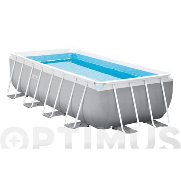 PISCINA DESMONTABLE RECTANGUAR TUBULAR PRIS FRAME  488 X 244 X 107 CM C/DEPURADORA
