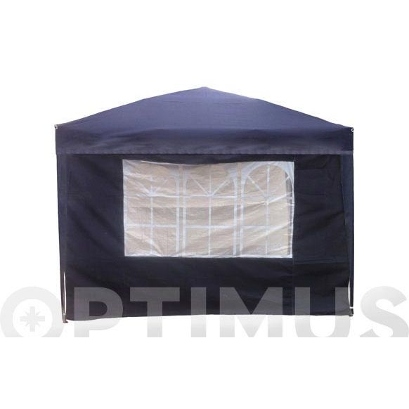 CORTINA CON VENTANA CARPA PLEGABLE 9675205 AZUL