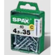 ESTUCHADO SPAX CABEZA PLANA 4X30 GALV. 60UD