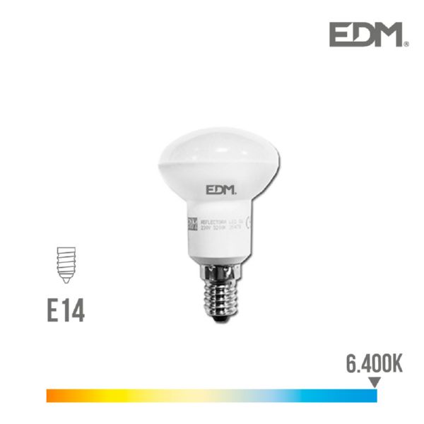 LAMPARA REFLECTORA LED R50 E14 SMD 5W 6.400K LUZ FRIA EDM