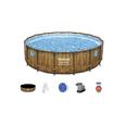 PISCINA DESMONTABLE REDONDA POWER STEEL SWIM 23.062 L DEPURADORA DE CARTUCHO TIPO III Ø549X122 CM