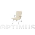 COJIN SILLA CON RESPALDO BAJO ZIPPO CRUDO 95 X 48 X 6 CM